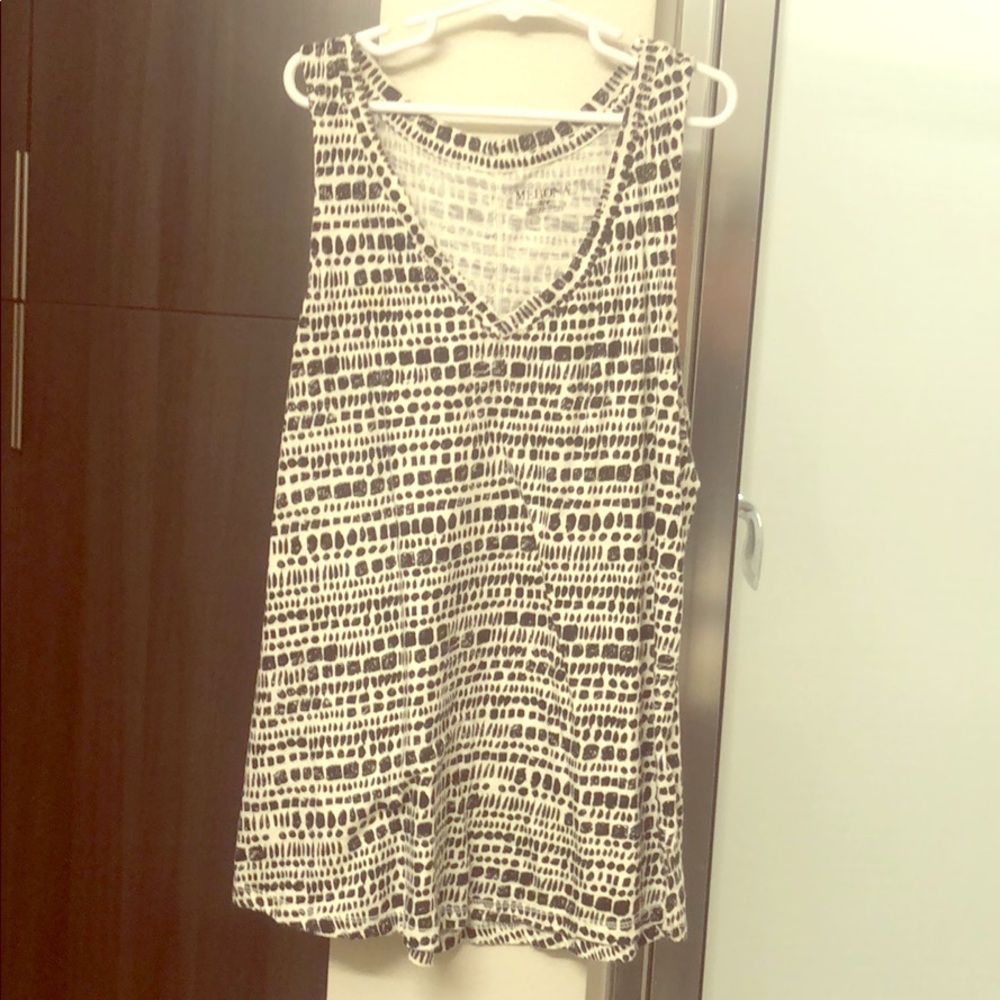 Black and white print tank top